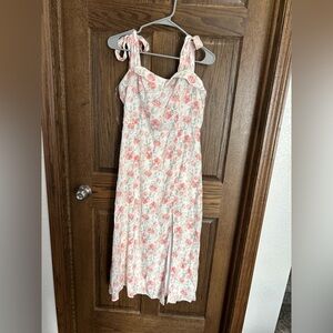 Trixxi Pink and White Floral Dress